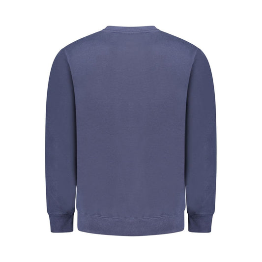 Norway 1963 Blue Cotton Men Sweater back view showcasing the rich blue hue and comfy cotton blend for classic style.