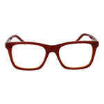 Hugo Boss Brown Men Glasses Frame full-rim acetate rectangle style, demo lenses, size 52-18-145, includes branded case.