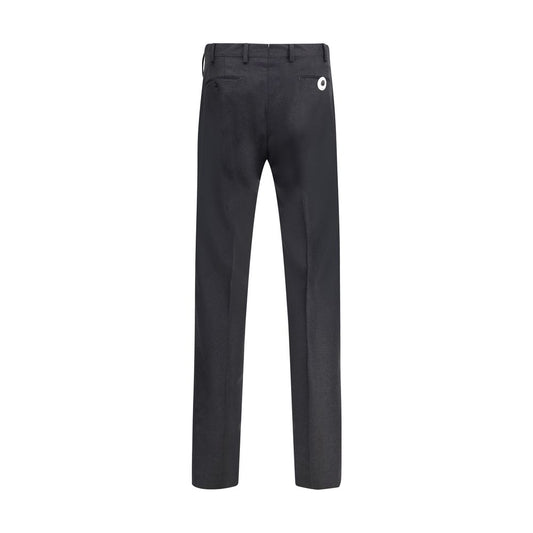 Germano Virgin wool Pants in a slim fit design with front zipper and welt pockets, ideal for formal occasions, made in Italy.