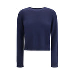 Lisa Yang Mable Sweater in monochrome cashmere with ribbed crew neck, cuffs, and hem, perfect for elegant everyday wear, AW25 collection.