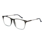 Hackett Gray Men Glasses Frame in grey acetate, full-rim rectangle style with demo lenses, size 55-19-145, no extra features.
