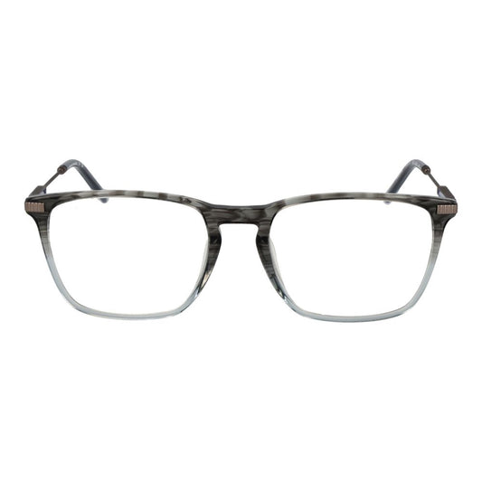 Hackett Gray Men Glasses Frame, full-rim acetate, rectangle shape, size 55-19-145, stylish gray for men.