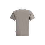 Back view of Parajumpers Short sleeve T-Shirt in gray with round neckline, highlighting the simple and comfortable design ideal for everyday wear.