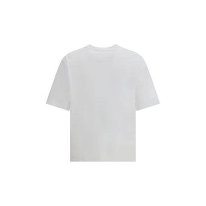 Dsquared² White Cotton T-Shirt with crew neck and front print