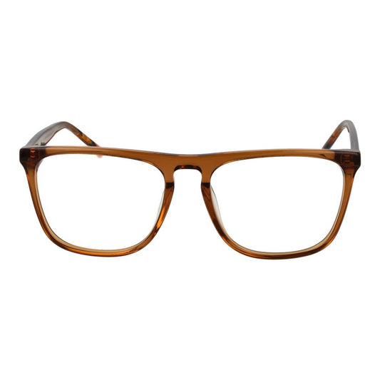 Scotch & Soda Brown Men Glasses Frame with full-rim acetate rectangle design, size 55-17-145, demo lenses, no spring hinge.