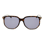 Scotch & Soda Brown Men Sunglass with geometric full-rim metal frame, grey lenses offering 100% UVA & UVB protection, size 56-16-145.
