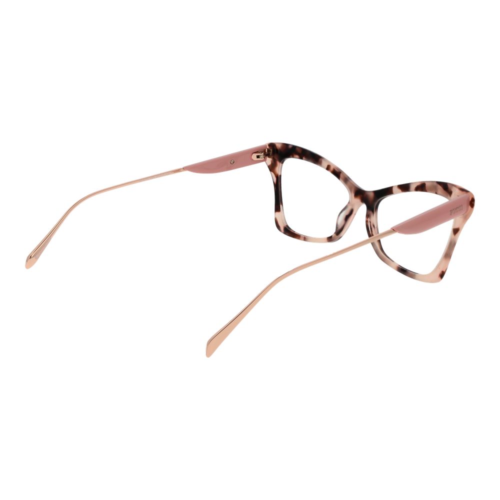 Emilio Pucci Multicolor Women Glasses Frame with cat eye style, full-rim plastic design, and demo lenses. Size 54-15-140.