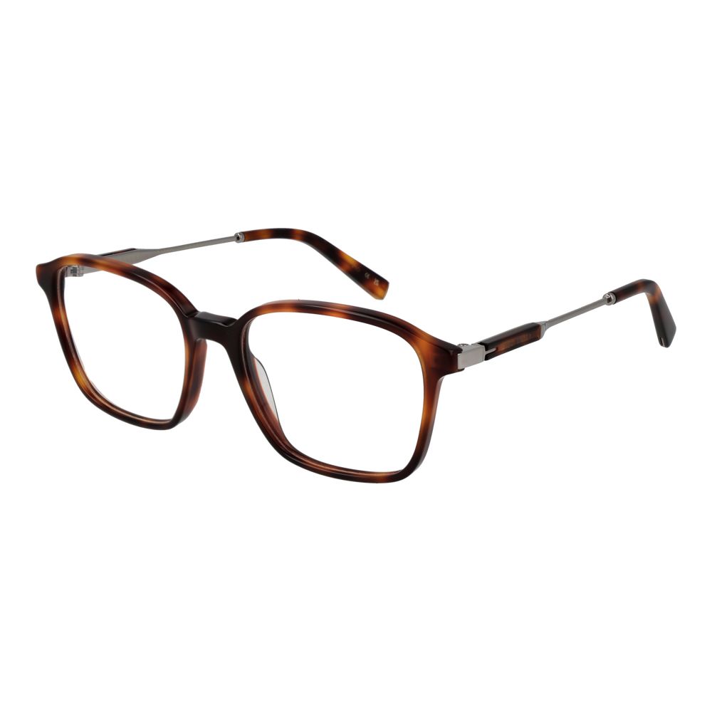 Ted Baker Brown Men Glasses Frame in acetate, full-rim style with demo lenses, 54-18-140 size. Includes branded case.