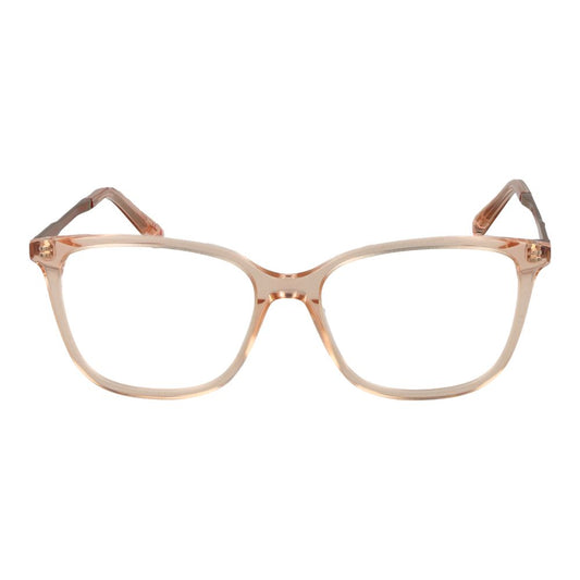 Ted Baker Pink Women Glasses Frame with rose acetate full-rim style, demo lenses, size 50-18-140, includes branded case.