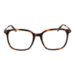 Ted Baker Brown Men Glasses Frame in acetate full-rim style, demo plastic lenses, size 54-19-140, includes branded case.