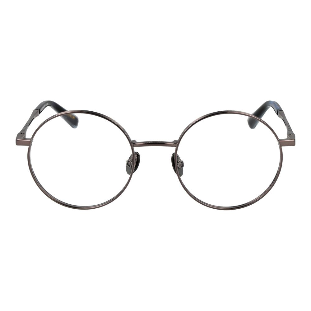 Scotch & Soda Gray Men Glasses Frame, full-rim round gunmetal style with demo lenses, size 50-20-140.