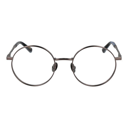 Scotch & Soda Gray Men Glasses Frame, full-rim round gunmetal style with demo lenses, size 50-20-140.