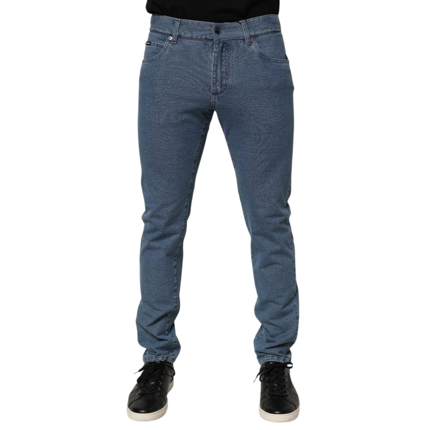 Dolce & Gabbana Blue Cotton Stretch Slim Fit Men Denim Jeans