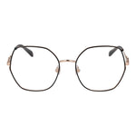 Emilio Pucci Black Women Glasses Frame in full-rim metal design with demo lenses, size 55-18-140, featuring square style and branded case included.