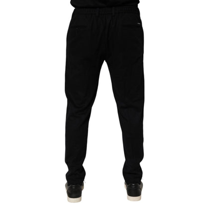 Dolce & Gabbana Black Cashmere Dress Formal Trouser Pants