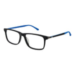 Fila Gray Men Glasses Frame full-rim rectangle style with gray rubber frame, demo plastic lenses, no extra protection, size 52-16-135.