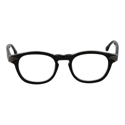 Lozza Black Unisex Glasses Frame with full-rim cellulose acetate structure and demo lenses.