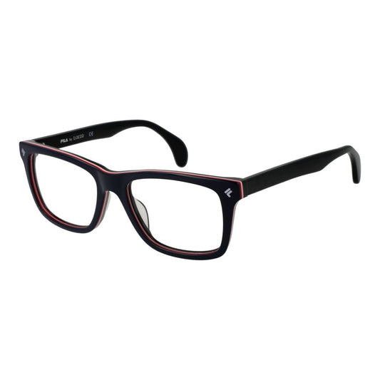 Lozza Blue Men Glasses Frame with cellulose acetate, full-rim blue design, demo lenses, size 54-18-145, rectangle style, no spring hinge.