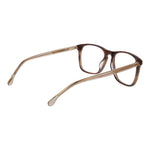 Lozza Brown Men Glasses Frame, square full-rim style, cellulose acetate material, demo plastic lenses, size 54-18-145, no protection filters.