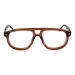 Lozza Brown Men Glasses Frame, full-rim cellulose acetate, aviator style, 55-18-145 size, demo lenses, stylish eyewear for men.