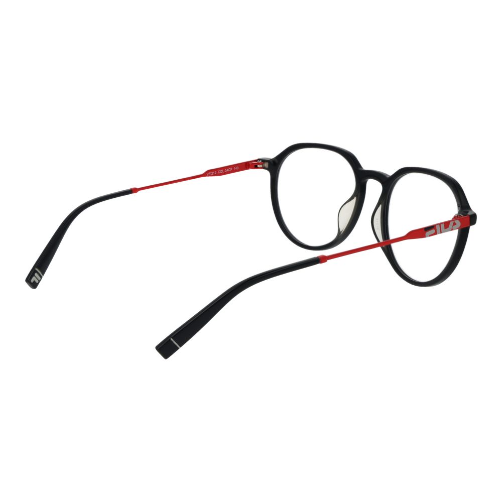 Fila Gray Unisex Glasses Frame in stainless steel with full-rim design and demo lenses, 51mm width, panto style.