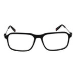 Fila Black Men Glasses Frame in full-rim black metal with demo lenses, rectangular style, featuring a frame width of 140mm.