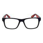Fila Blue Men Glasses Frame in full-rim plastic with blue color, size 54-18-145, featuring a rectangular style.