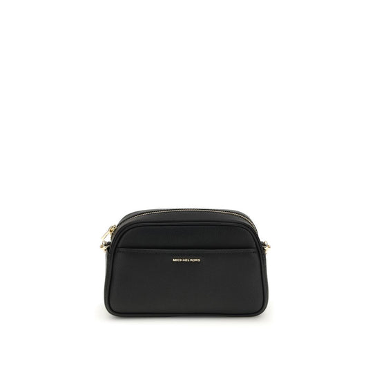 Michael Kors Jet Set Bag with open front pocket and gold-tone details, featuring a removable shoulder strap. Ideal for AW25 collection.