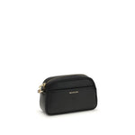 Michael Kors Jet Set Bag with gold-tone details and zip closure, featuring open front pocket and adjustable strap, AW25 collection.