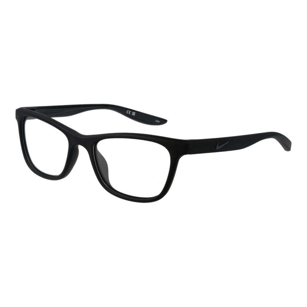 Nike Black Women Glasses Frame in stainless steel, full-rim, cat-eye style.