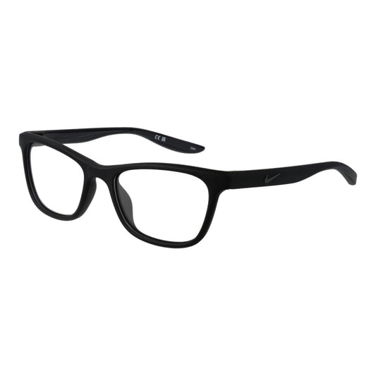 Nike Black Women Glasses Frame in stainless steel, full-rim, cat-eye style.