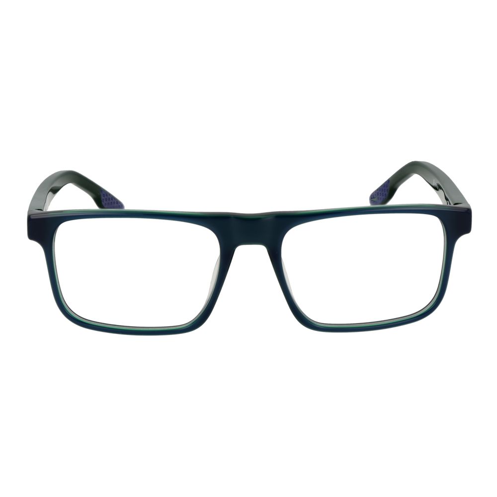 Nike Blue Men Glasses Frame, full-rim acetate, square style, 54-18-145 size, blue frame, demo lenses, ideal for men’s fashion.