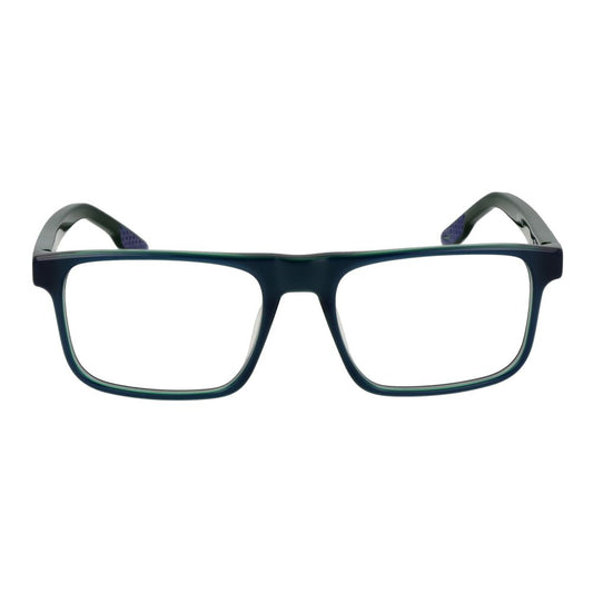 Nike Blue Men Glasses Frame, full-rim acetate, square style, 54-18-145 size, blue frame, demo lenses, ideal for men’s fashion.