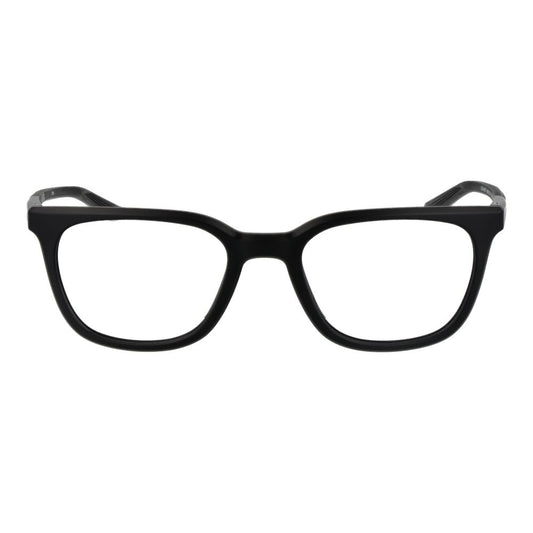 Nike Black Men Glasses Frame with full-rim square shape and metal structure, perfect for men seeking a sleek, modern look.