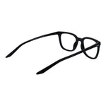 Nike Black Men Glasses Frame, full-rim metal with square style, demo plastic lenses, size 52-20-140. Includes branded case.
