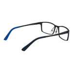 Fila Gray Men Glasses Frame with gunmetal full-rim aluminum, demo plastic lenses, size 55-18-140, rectangle style.