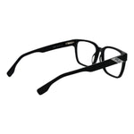 Fila Black Unisex Glasses Frame in cellulose acetate with full-rim square style, demo lenses, and spring hinges, size 53-18-145.