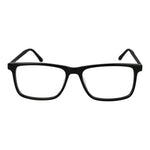Fila Black Men Glasses Frame in full-rim plastic, rectangular style.