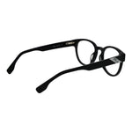 Fila Black Unisex Glasses Frame with full-rim cellulose acetate design, in black color, featuring spring hinge and panto style.