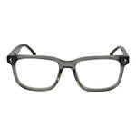 Lozza Gray Men Glasses Frame in cellulose acetate with full-rim rectangle style, demo plastic lenses, and 145mm temples.