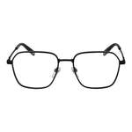 Fila Black Unisex Glasses Frame, stainless steel full-rim square eyewear with demo plastic lenses, size 52-17-140.