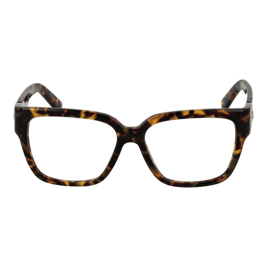 Longchamp Brown Women Glasses Frame in acetate, full-rim square style, demo lenses, 52-14-140 size, branded case included.