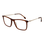 Lozza Brown Men Glasses Frame, full-rim rectangular style, metal frame, brown color, demo lenses, size 54-17-145, no spring hinge.