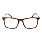 Lozza Brown Men Glasses Frame with metal full-rim, rectangular style, size 54-17-145, brown demo lenses, and plastic frame.