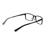 Fila Black Men Glasses Frame, full-rim aluminum with demo lenses, spring hinge, size 55-18-140.