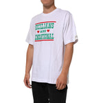 Dolce & Gabbana White Graphic Print Cotton Crew Neck T-shirt featuring 'Sicilians Are Sensational' design.