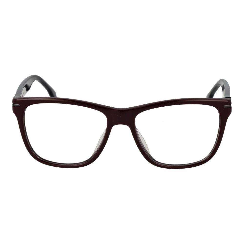 Lozza Brown Men Glasses Frame in full-rim cellulose acetate, rectangle style. Includes branded case. Lenses size: 54-16-145.