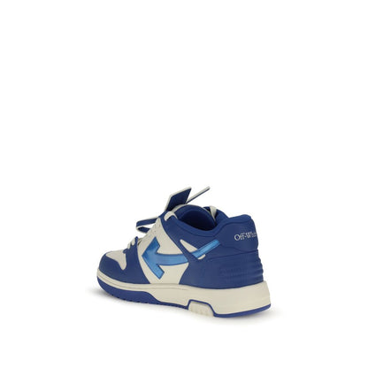 Off-White Blue Calf Leather Bos Taurus Low Top Sneakers
