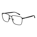 Fila Black Men Glasses Frame, full-rim square shape, metal and plastic, black color, size 56-17-140, demo lenses, no extra features.