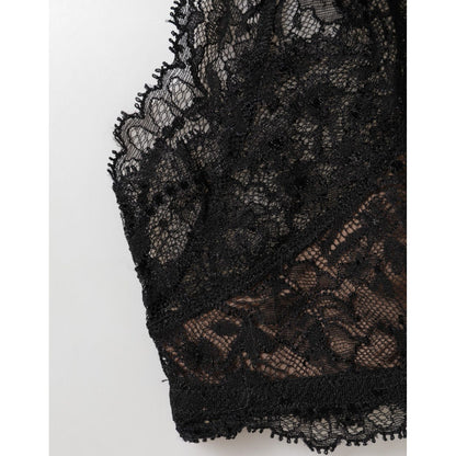 Dolce & Gabbana Black Floral Lace Mesh High Brief Panty  Underwear